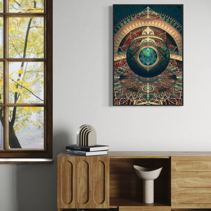 Mystic Mandala Art Print: Sacred Geometry, Boho Decor, Meditaion Artwork