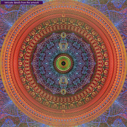 Luminous Mandala Art Print: Psychedelic Geometric Boho Wall Decor Poster