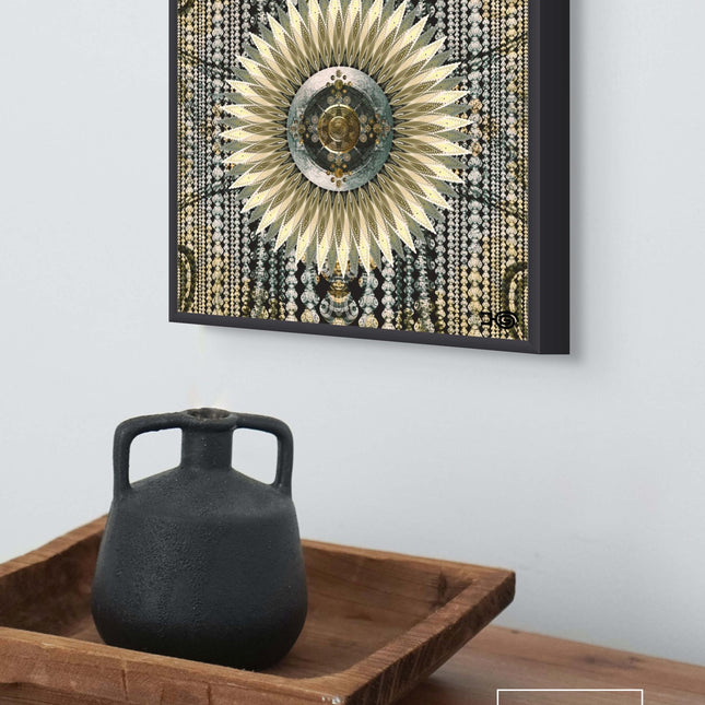 Silver Gold Mandala Print: Sacred Geometry Meditation Decor (Digital Download)