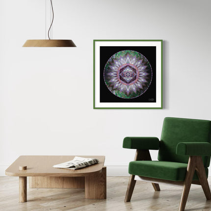 Violet Meadow  Lotus Mandala Wall Art, Sacred Geometry Meditation Print, Spiritual Gift