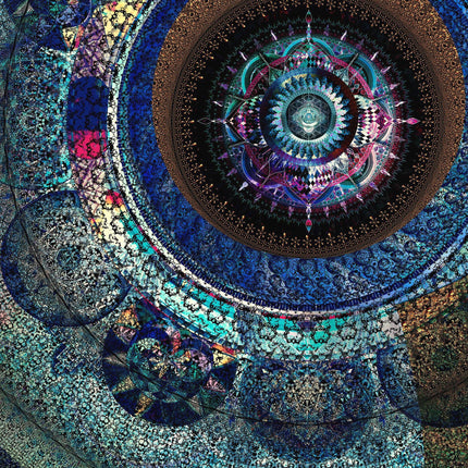 Sacred Geometry Mandala Art Print: Hahnemühle Metallic Paper, Spiritual Wall Decor