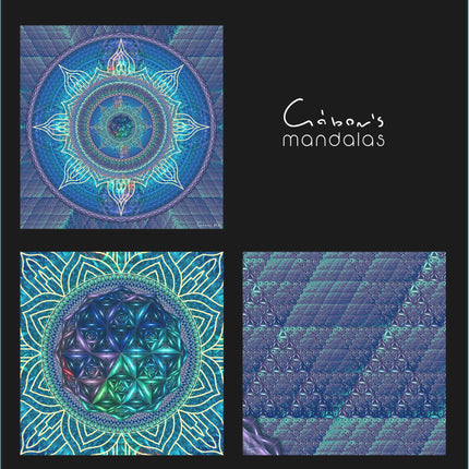Blue Dream Mandala Art: Sacred Geometry Print on Metallic Paper