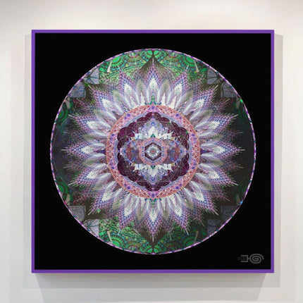 Violet Meadow  Lotus Mandala Wall Art, Sacred Geometry Meditation Print, Spiritual Gift