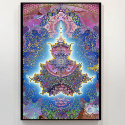 Mandelbrot Mandala Print  Psychedelic Fractal Sacred Geometry Wall Art,Mystical Boho Home Decor