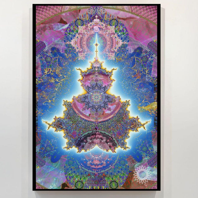Mandelbrot Mandala Print  Psychedelic Fractal Sacred Geometry Wall Art,Mystical Boho Home Decor