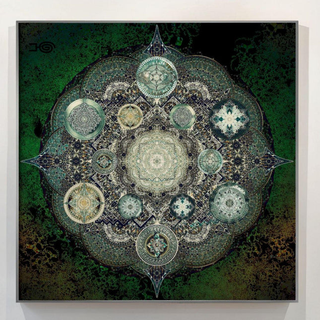 Sage Green Mandala Wall Art  Sacred Geometry Boho Print, Spiritual Decor