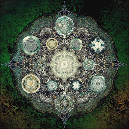 Sage Green Mandala Wall Art  Sacred Geometry Boho Print, Spiritual Decor