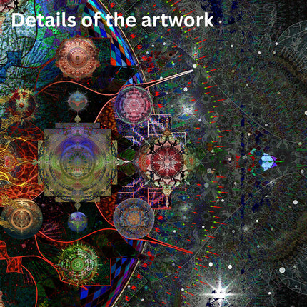 Celestial Solar Mandala Art Print  Sacred Geometry Cosmic Wall Decor (Digital Download)
