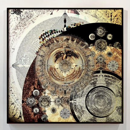 Goldenes Mandala-Kunstdruck, Heilige Geometrie Wandkunst, Boho Heiligtum Dekor