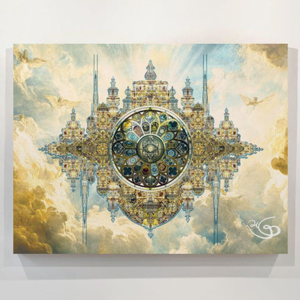 Gloria- Mandala Wall Art,Large Sacred Geometry Spiritual Print, for Hotel Lobby, Office or Meditation Room