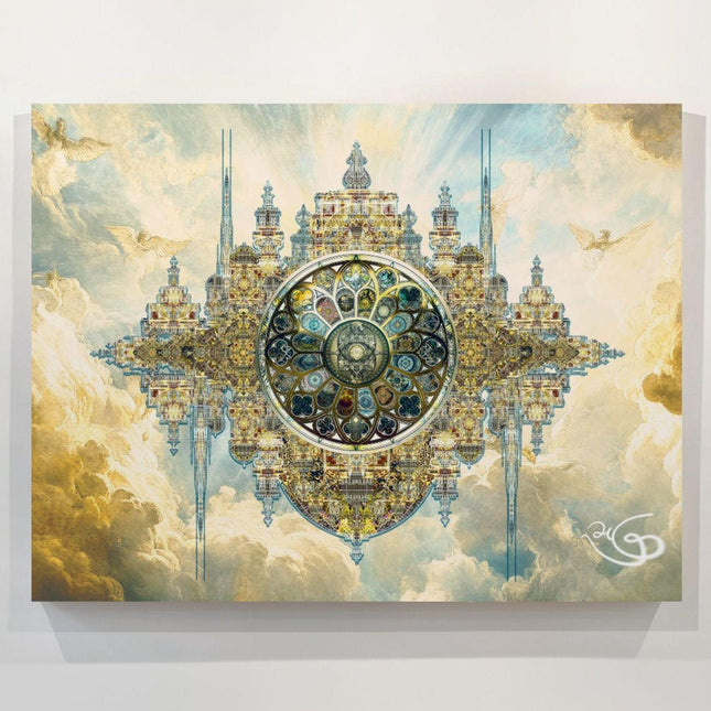 Gloria- Mandala Wall Art,Large Sacred Geometry Spiritual Print, for Hotel Lobby, Office or Meditation Room