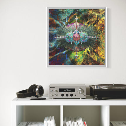 Celestial Fractal Mandala Gateway  Psychedelic Sacred Geometry Wall Art Print