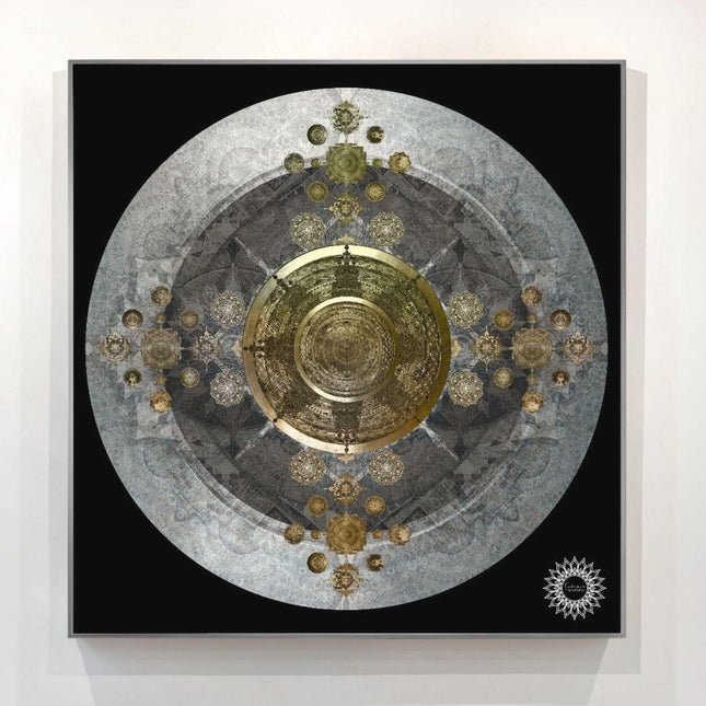 Guardian Radiance  Golden Sanctuary Mandala Wall Art for Deep Calm and Abundance Mandala Art Print |