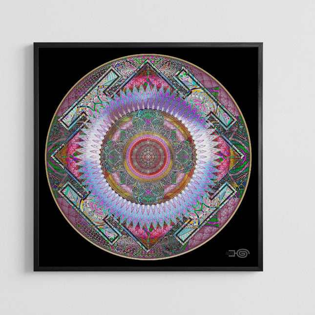 Sacred Geometry Mandala Print: Psychedelic Fractal Art