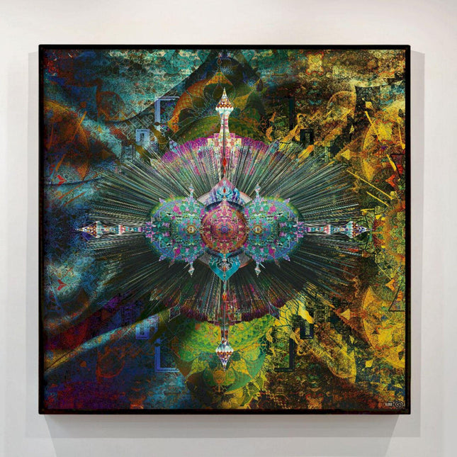 Celestial Fractal Mandala Gateway  Psychedelic Sacred Geometry Wall Art Print