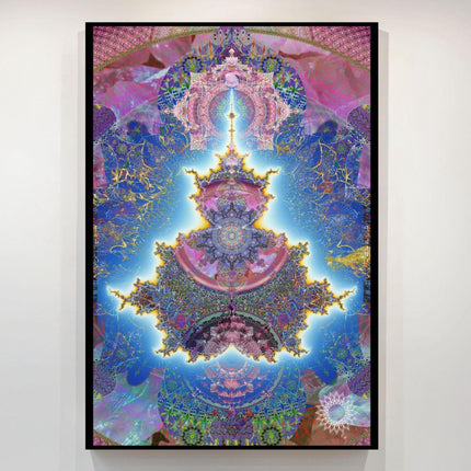 Mandelbrot Mandala Print-Psychedelic Fractal Sacred Geometry Wall Art, Mystical Boho Home Decor, Meditation Room Print
