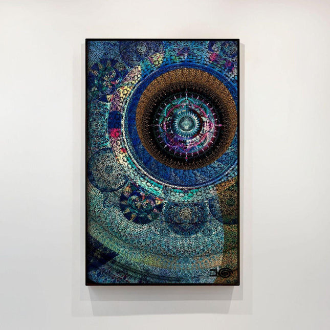 Sacred Geometry Mandala Art Print: Hahnemühle Metallic Paper, Spiritual Wall Decor