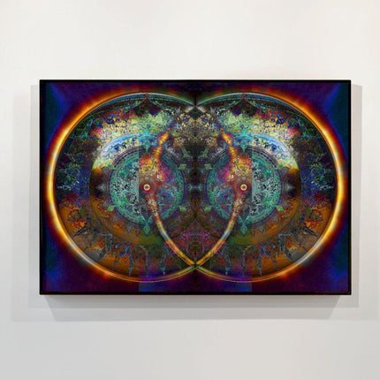 Twin Flames Mandala Art Print: Psychedelic Galaxy Home Decor