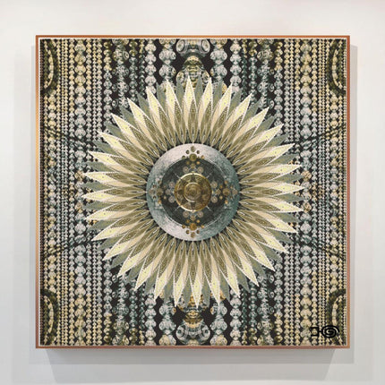 Silver Gold Mandala Print: Sacred Geometry Meditation Decor (Digital Download)