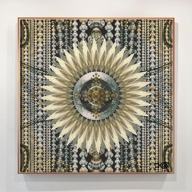Silver Gold Mandala Print: Sacred Geometry Meditation Decor (Digital Download)