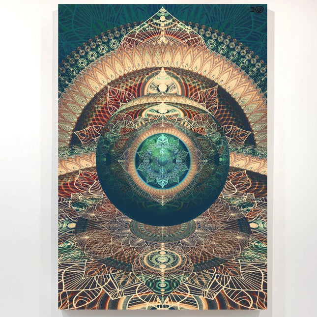 Mystic Mandala Art Print: Sacred Geometry, Boho Decor, Meditaion Artwork