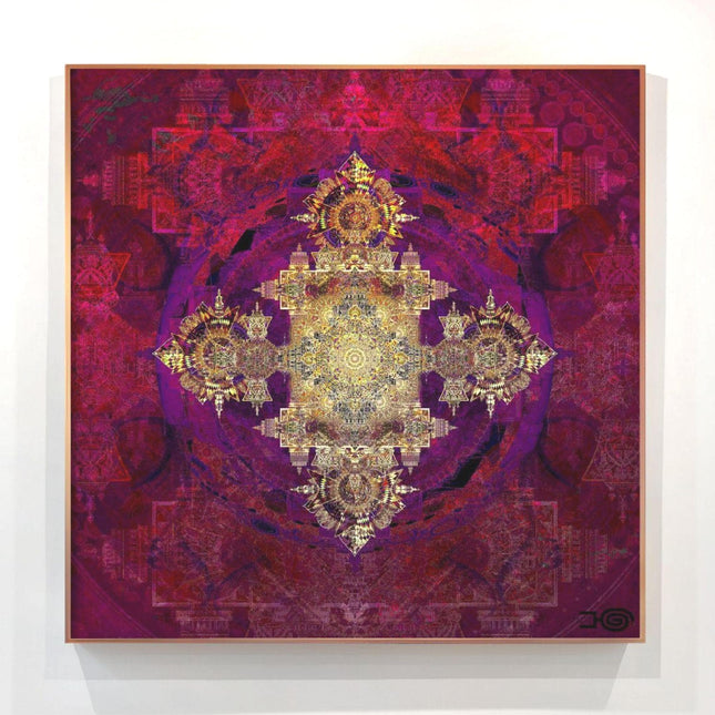Sacred Geometry Mandala Art Print: Hahnemühle Metallic Paper, Spiritual Symbol