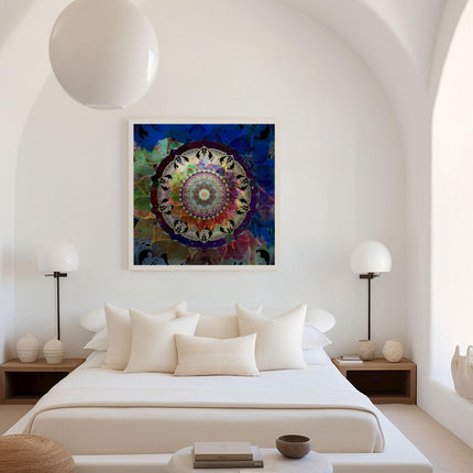 Floral Mandala Art Print | Sacred Geometry, Spiritual Decor