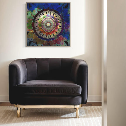 Floral Mandala Art Print | Sacred Geometry, Spiritual Decor