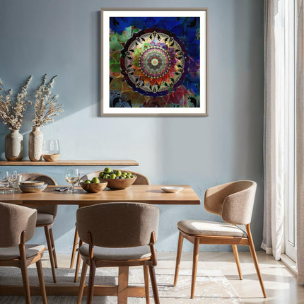 Floral Mandala Art Print | Sacred Geometry, Spiritual Decor