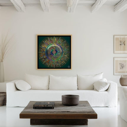 Luminous Rays Mandala Art Print: Sacred Geometry, Psychedelic Meditation Decor