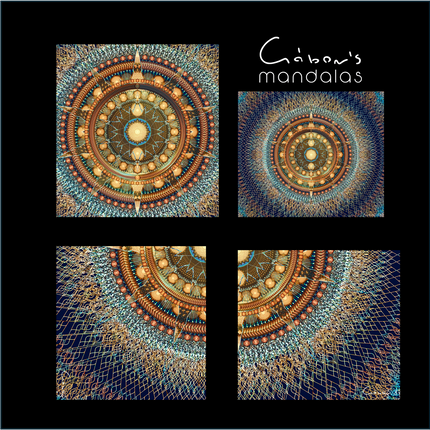 Golden Mandala Wall Art, Large Sacred Geometry Spiritual Print, for Living Room, Bedroom or Yoga Studio, Rhodesian ForgetMeNot